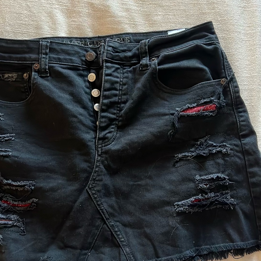 American Eagle Black Denim Skirt